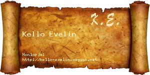 Kello Evelin névjegykártya